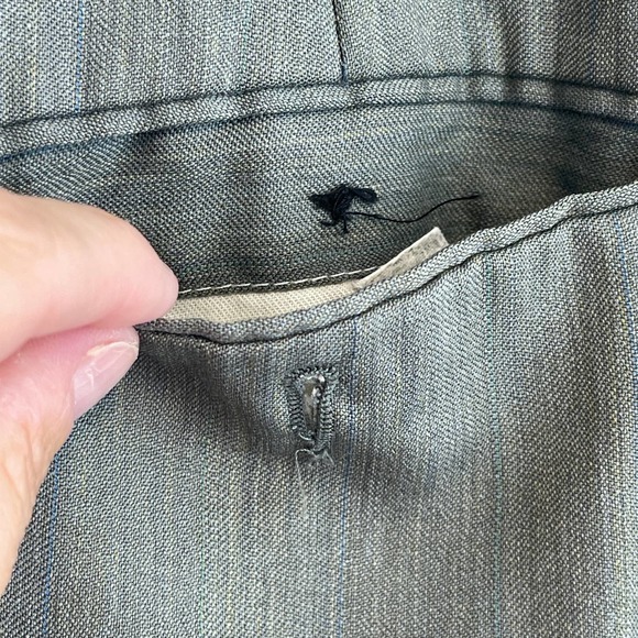 The Men's Shop Vintage Grey Green w/‎ Blue Custom Dress Pants 38x33 - Picture 4 of 8